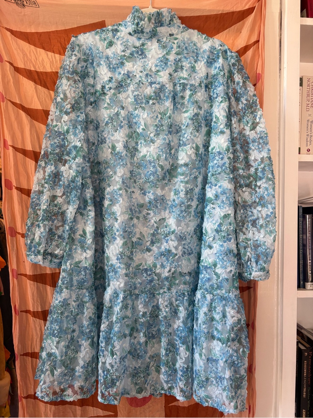 Tuckernuck Water's Edge Hydrangea Organza Palmerston Dress XXL - Picture 3 of 10